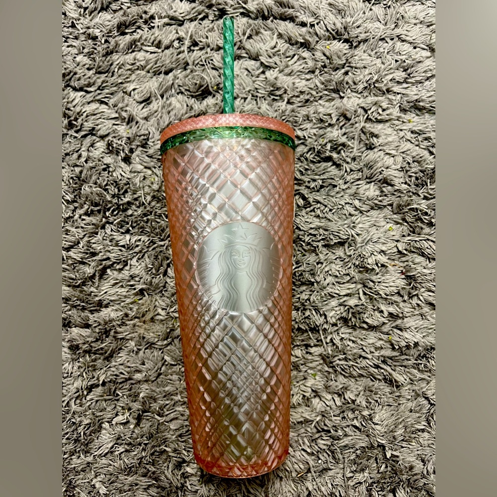 Brand New Starbucks Pearl Pink Jeweled Tumbler 24oz